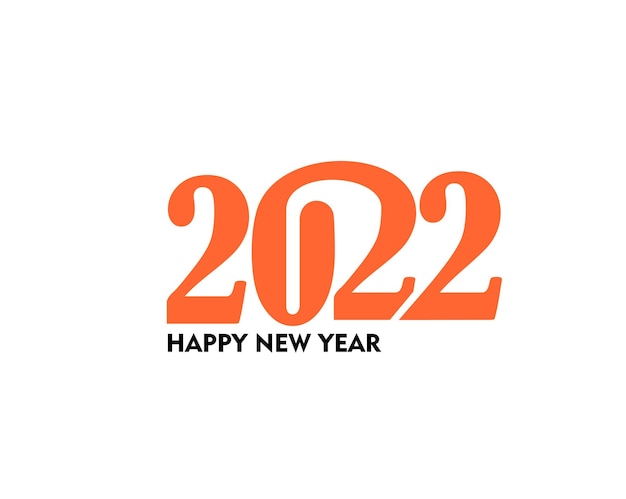 Vettore gratuito felice anno nuovo 2022 testo tipografia design patter, illustrazione vettoriale.