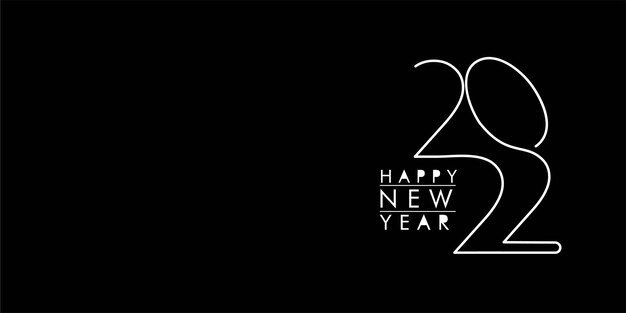 Happy New Year 2022 Text Typography Design Patter, Vector illustration.