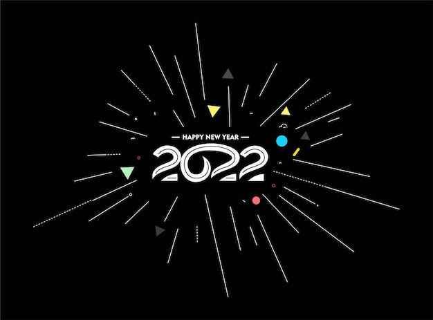 Felice anno nuovo 2022 testo tipografia design patter, illustrazione vettoriale.