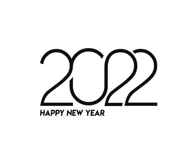 明けましておめでとうございます2022テキストタイポグラフィデザインパターン、ベクトルイラスト。