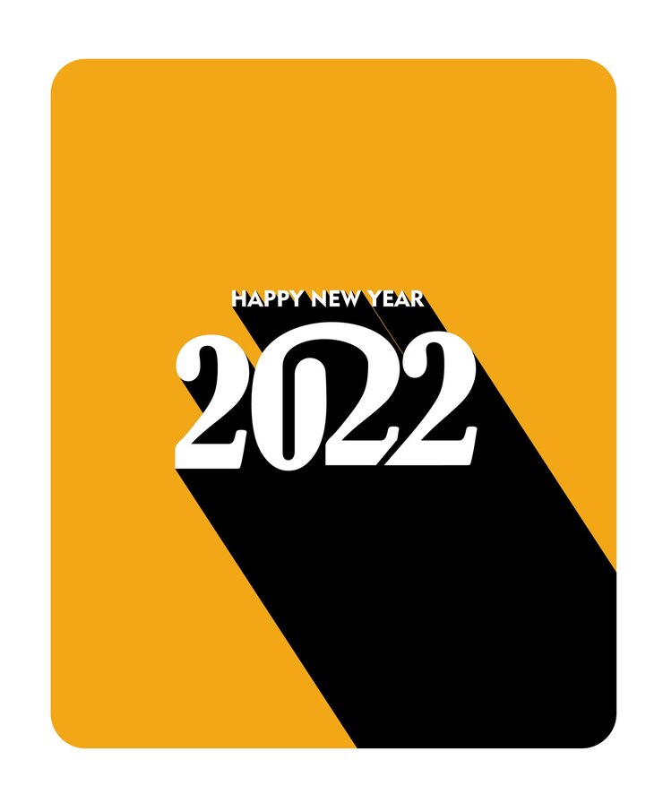 Free Vector happy new year 2022 text typography design patter, vector illustration.