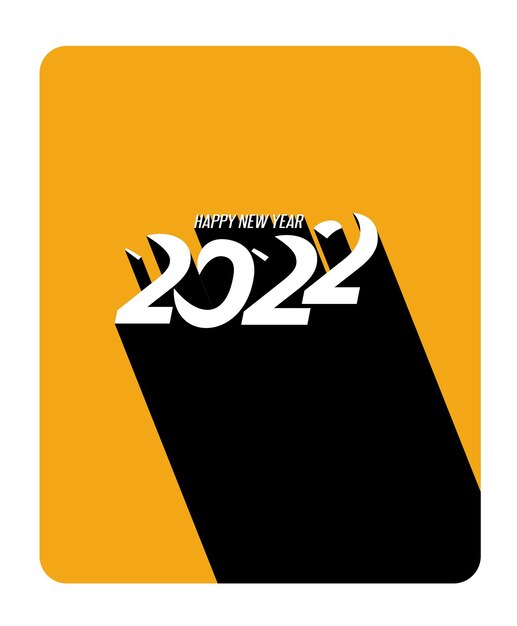 Vettore gratuito felice anno nuovo 2022 testo tipografia design patter, illustrazione vettoriale.