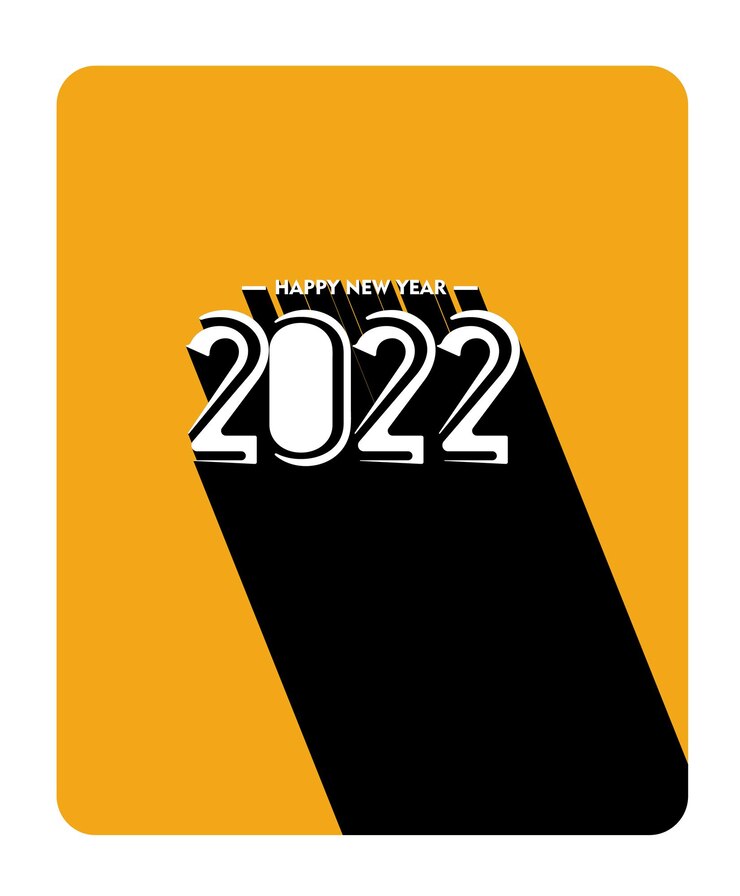 Free Vector happy new year 2022 text typography design patter, vector illustration.