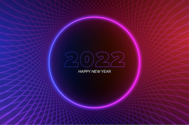 happy new year 2022 with abstract background vector template
