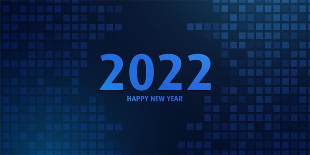 с новым годом 2022 с технологическим фоном