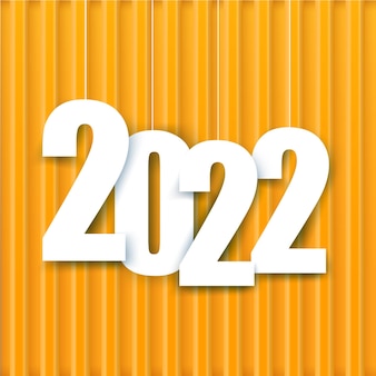 Happy new year 2022. yellow new year banner. vector.