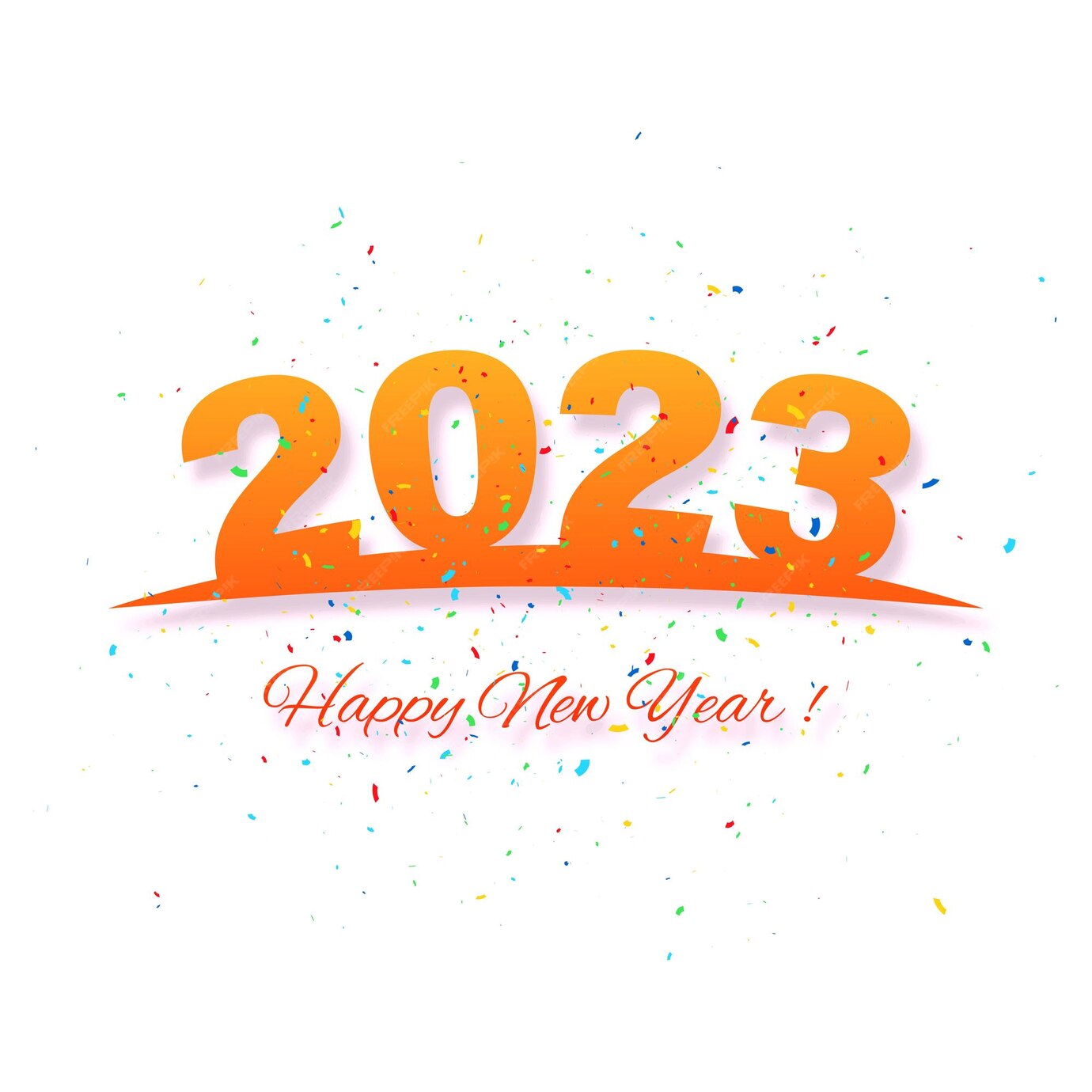 Free Vector Happy New Year 2023 Card Holiday With White Background free-vector-happy-new-year-2023-card-holiday-with-white-background