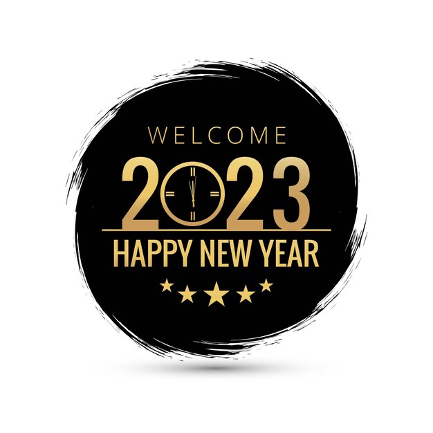 Happy new year 2023 celebration card background