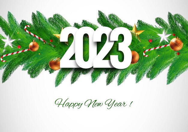 Free vector happy new year 2023 celebration card background