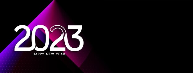 Vettore gratuito felice anno nuovo 2023 celebrazione banner decorativo design