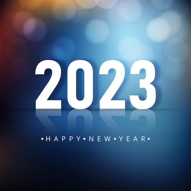 Free vector happy new year 2023 celebration holiday card background