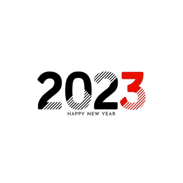 Happy new year 2023 decorative text design background