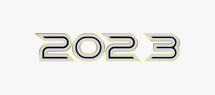 Free Vector happy new year 2023 golden greeting poster