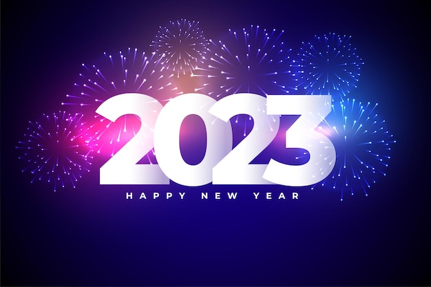 明けましておめでとうございます2023年の壮大なお祝いの背景デザイン