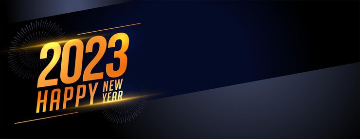 Free Vector happy new year 2023 shiny banner vector