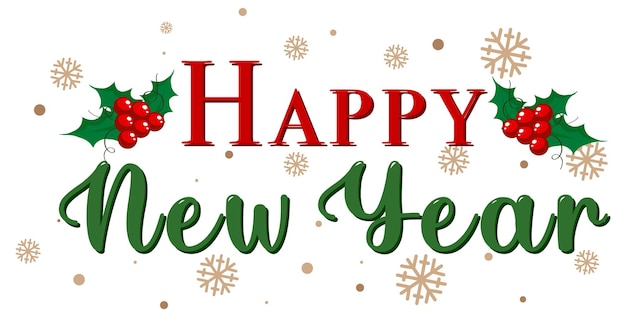 Free vector happy new year 2023 text for banner or poster design