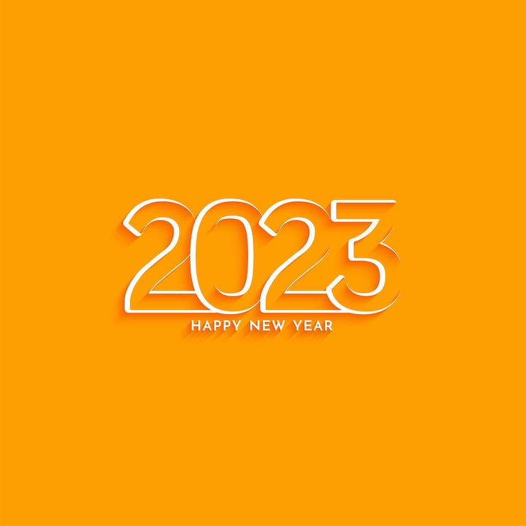 Free Vector happy new year 2023 text design background