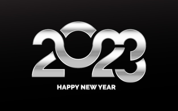 С Новым годом 2023 текстовый дизайн Обложка делового дневника на 2023 год с пожеланиями Брошюра дизайн шаблона карты баннер Векторная иллюстрация