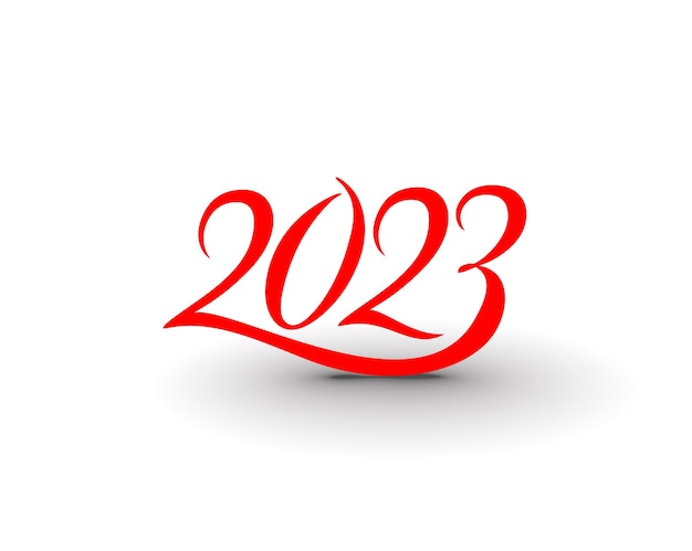 Happy New Year 2023 Text Typography Design Patter Vector illustration