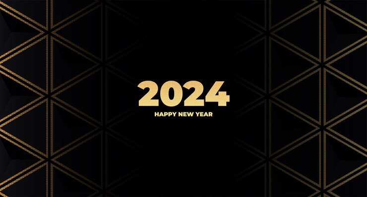 Free Vector happy new year 2024 card