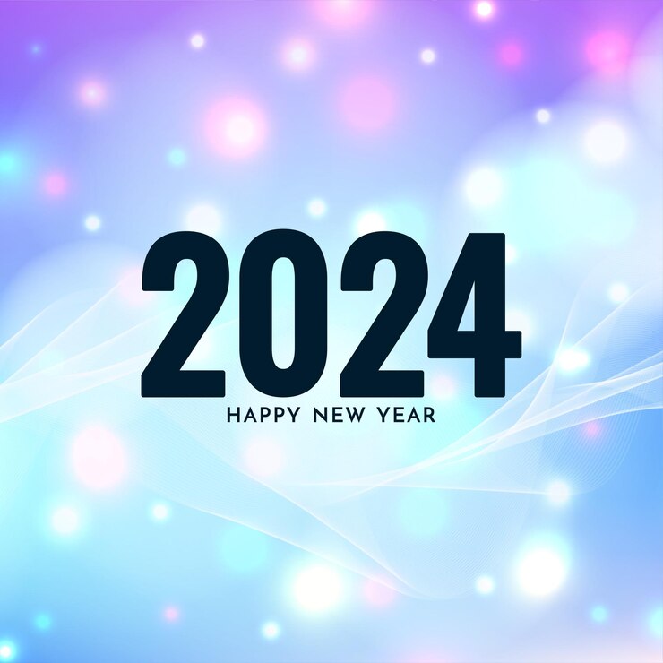 무료 Vector 새해 축하 2024 축하 배경 디자인  ⁇ 터
