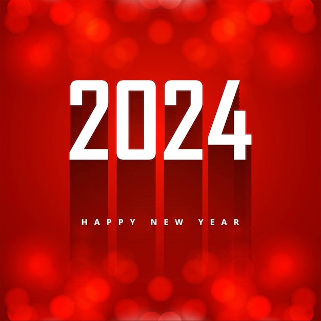 Vettore gratuito buon anno 2024 sfondo della carta di celebrazione