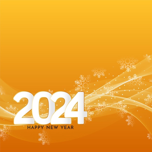 Happy new year 2024 celebration greeting card vector