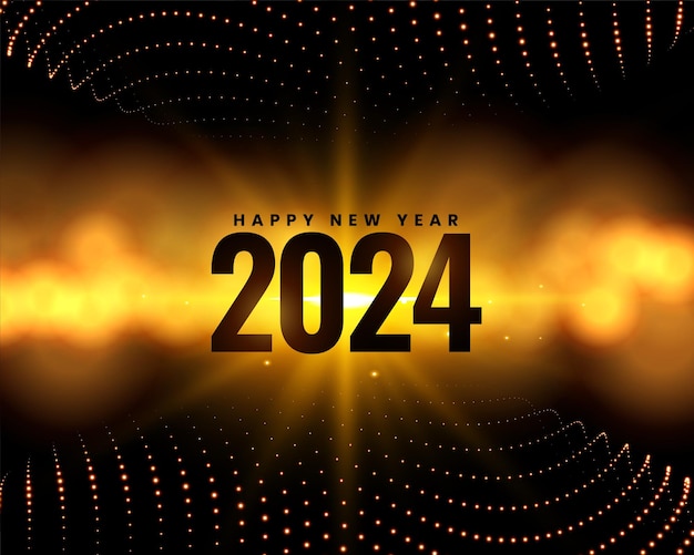 Free vector happy new year 2024 shiny background with smoky effect