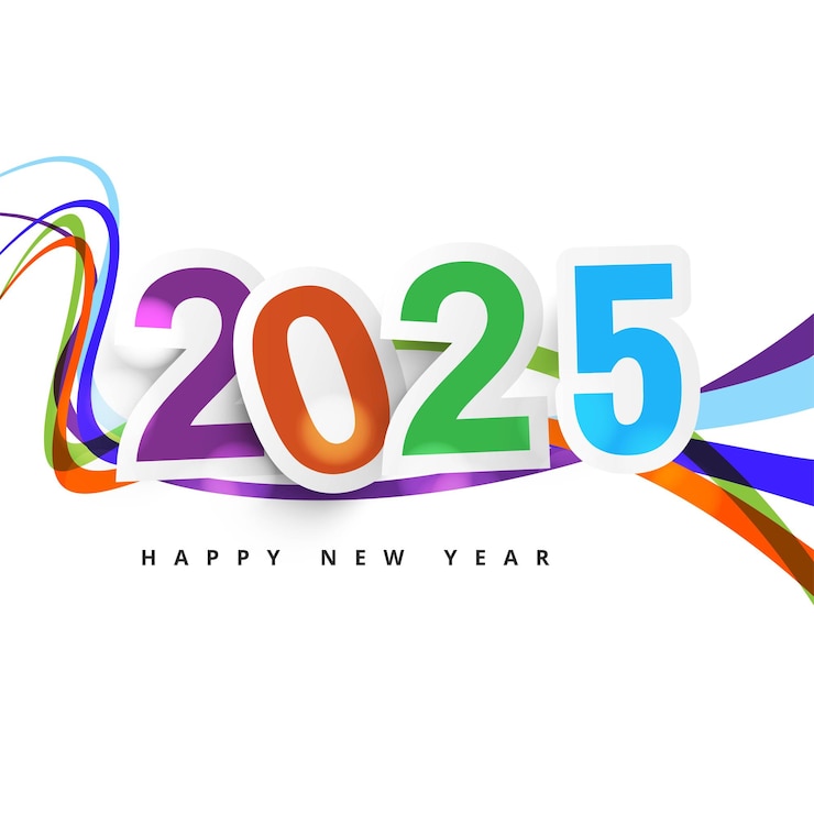 मुफ़्त वेक्टर नया साल 2025 की हार्दिक शुभकामनाएँ, उत्सव का बैकग्राउंड
