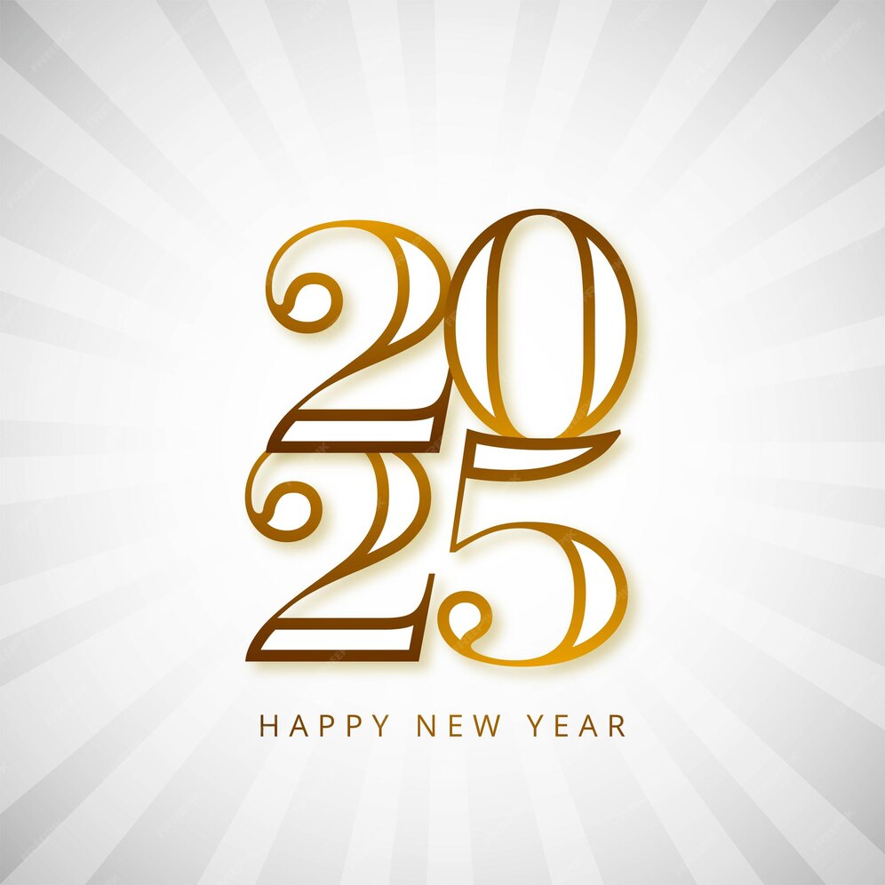 Free Vector Happy new year 2025 wishes celebration background