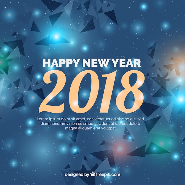 Happy new year abstract blue background