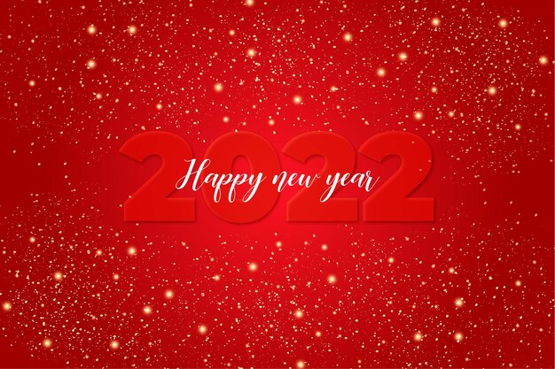 Free vector happy new year backgroun with lights