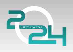 Free vector happy new year background with an abstract number design