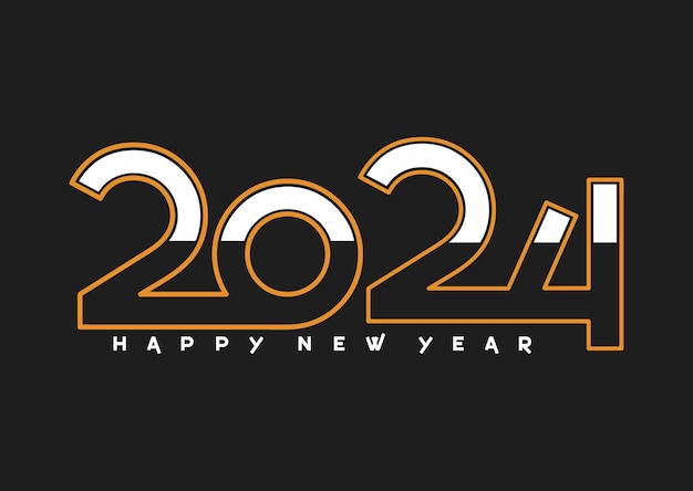 Free vector happy new year background with an abstract numbers design