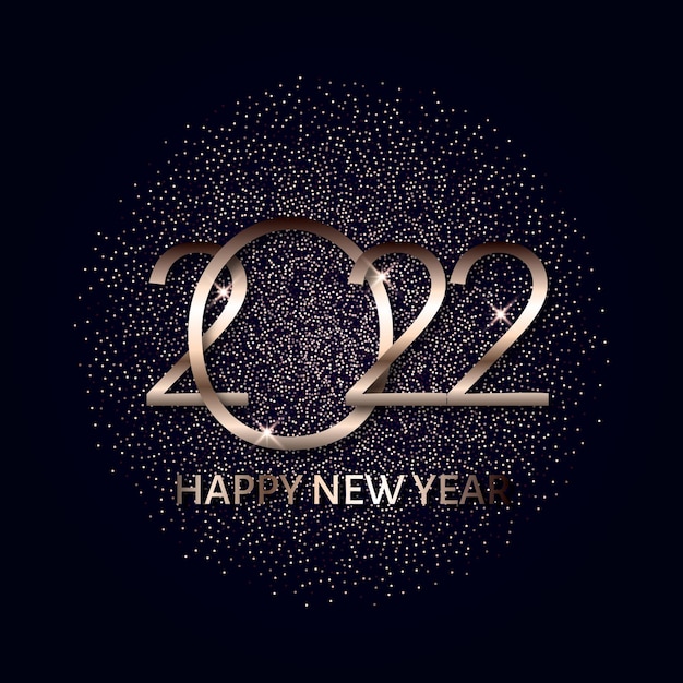 Happy new year background with a glittery design