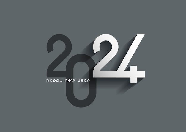 Free vector happy new year background with a minimalist design