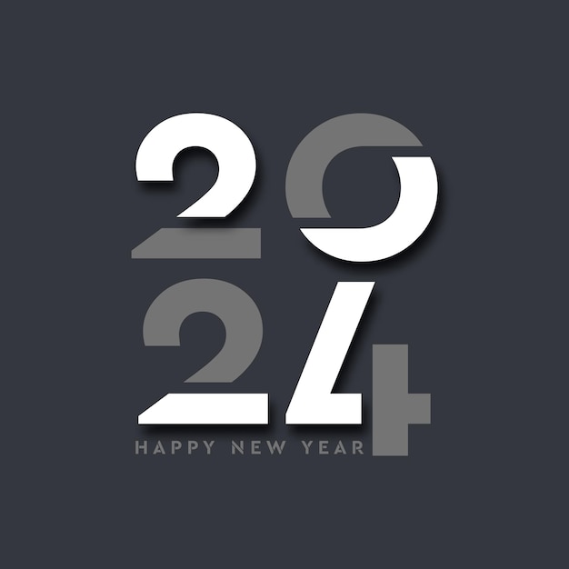 Happy New Year background with a modern minimal design