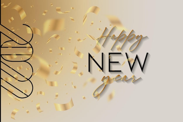 Happy new year background with a vertical abstract numbers vector