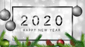 Vettore gratuito felice anno nuovo banner 2020