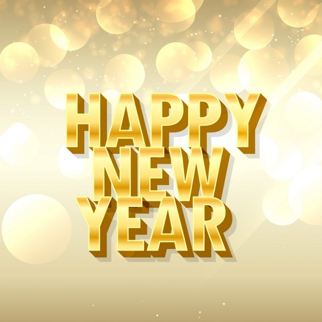 Free vector happy new year bokeh background