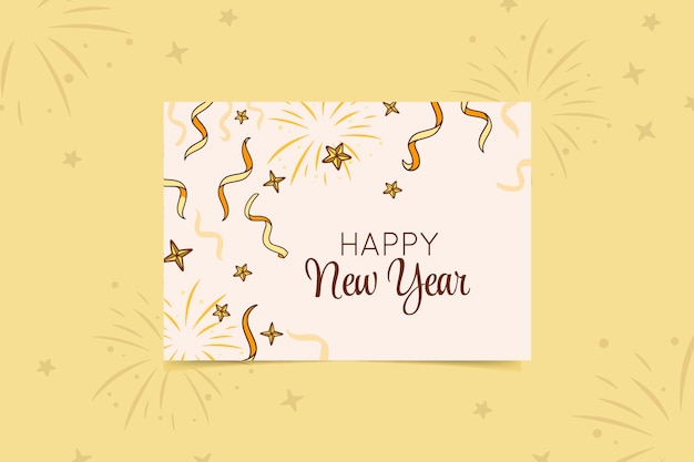 Happy new year card template