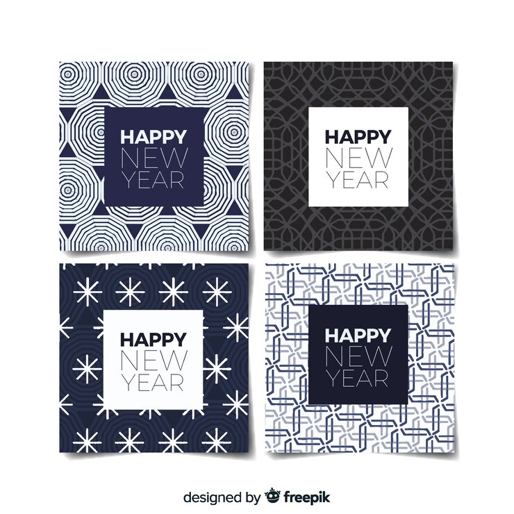 Free Vector happy new year cards