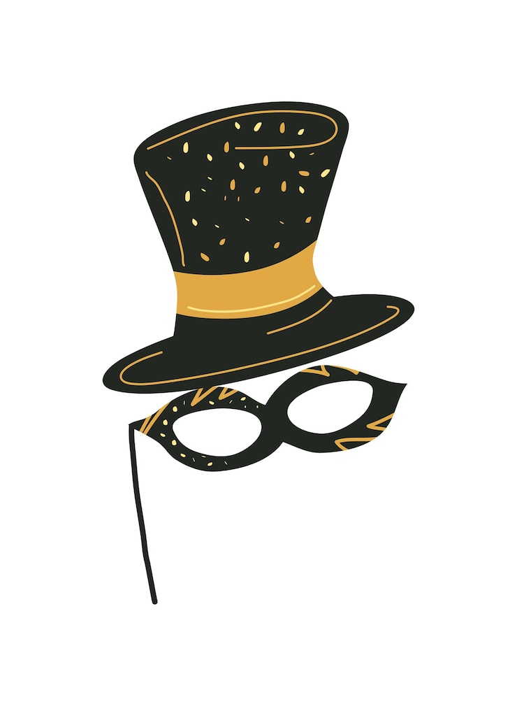 Free Vector happy new year costume illustration isolated