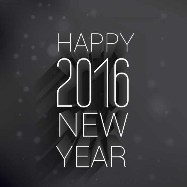 Free vector happy new year design in dark style