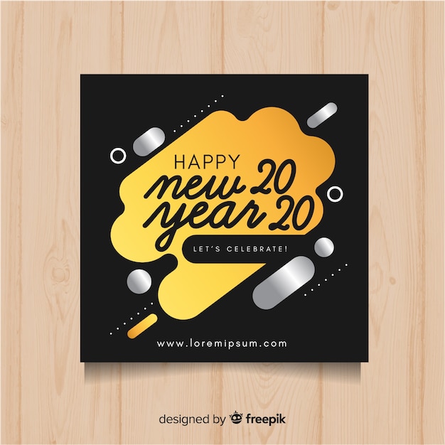 Happy new year flyer template