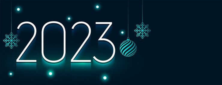 Free Vector happy new year holiday banner with 2023 lettering