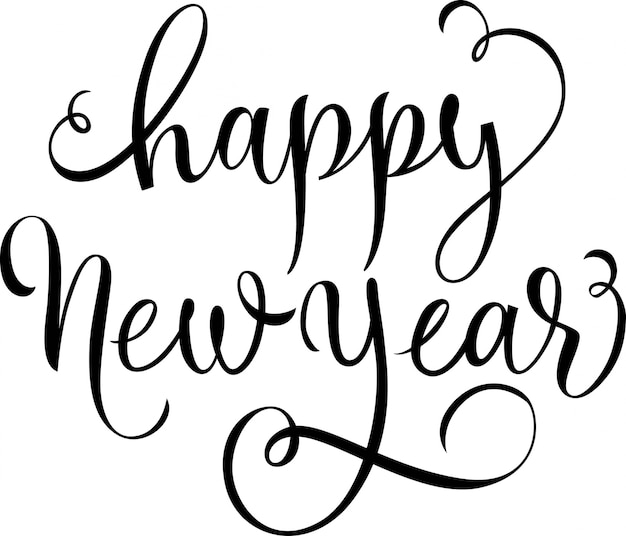 Free vector happy new year lettering