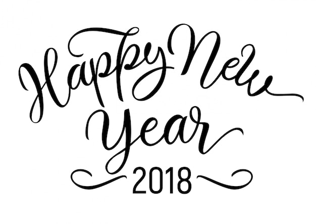 Happy new year lettering