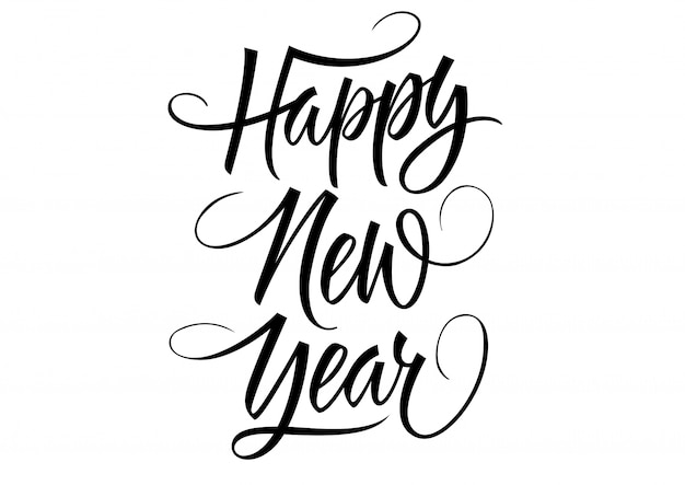 Happy New Year lettering