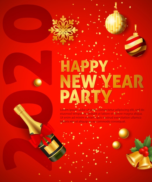 Happy New Year party festive banner